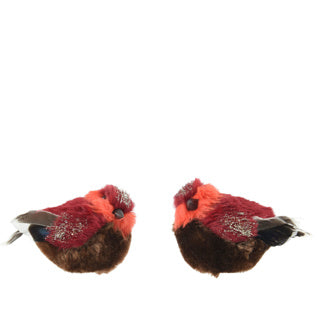 Kaemingk vogel kunstbont op clip 2assl.7cm x w.11cm x h.8cm