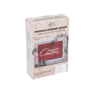 No brand deurmat onderlegger kerstmuziek 35x25cm incl 2xaa try me