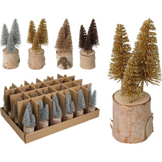 Kerstboom deco 15cm 4ass