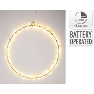 No brand ring 30cm met led zilver