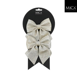 Champagne bow tie 2 pieces - l12xb13xh1cm