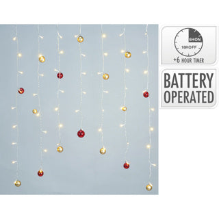 Led gordijn kerstbal 74led