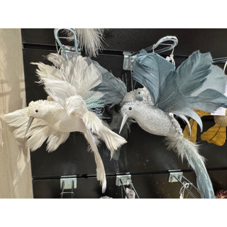 Bird hanging decoration 22cm 2ass color