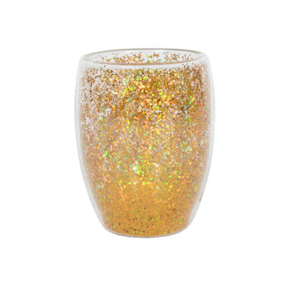 No brand glass confetti double-walled gold ø9.2x11.5cm 350ml