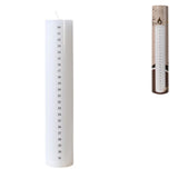 Christmas advent candle white senza 25 cm