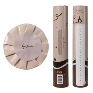 Christmas advent candle white senza 25 cm