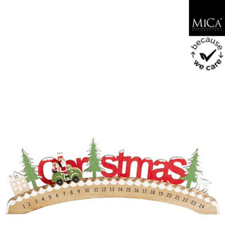 Edelman adventskalender christmas rood groen fsc 100% - l39xb1xh14cm