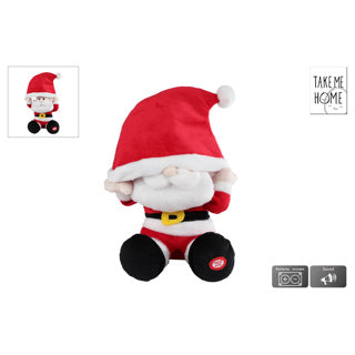 Take me home dansende kerstman met kerstmuts en muziek