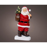 Kaemingk micro led kerstman polyresin steady binnenl.9 cm x w.19.5cm x h.31.5cm