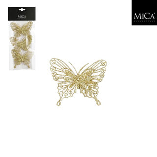 Edelman clip butterfly gold 3 pieces - l10xw8cm | 4 pieces