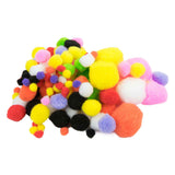 Farvede Pompons, 100 ..