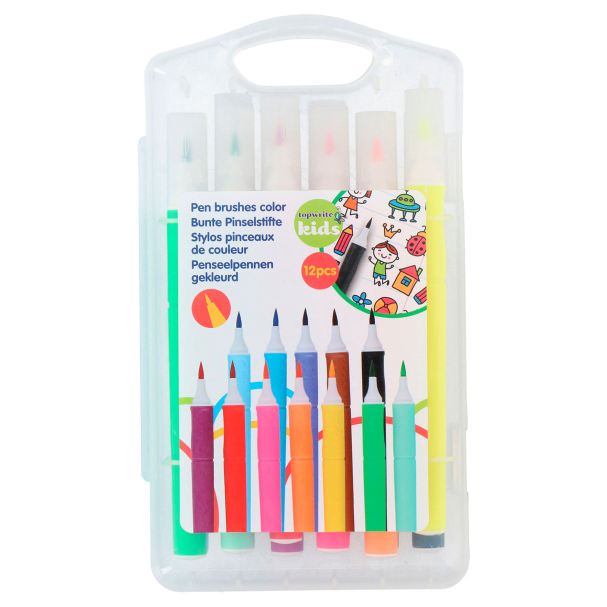 Colored Brush Pen, 12 pcs.