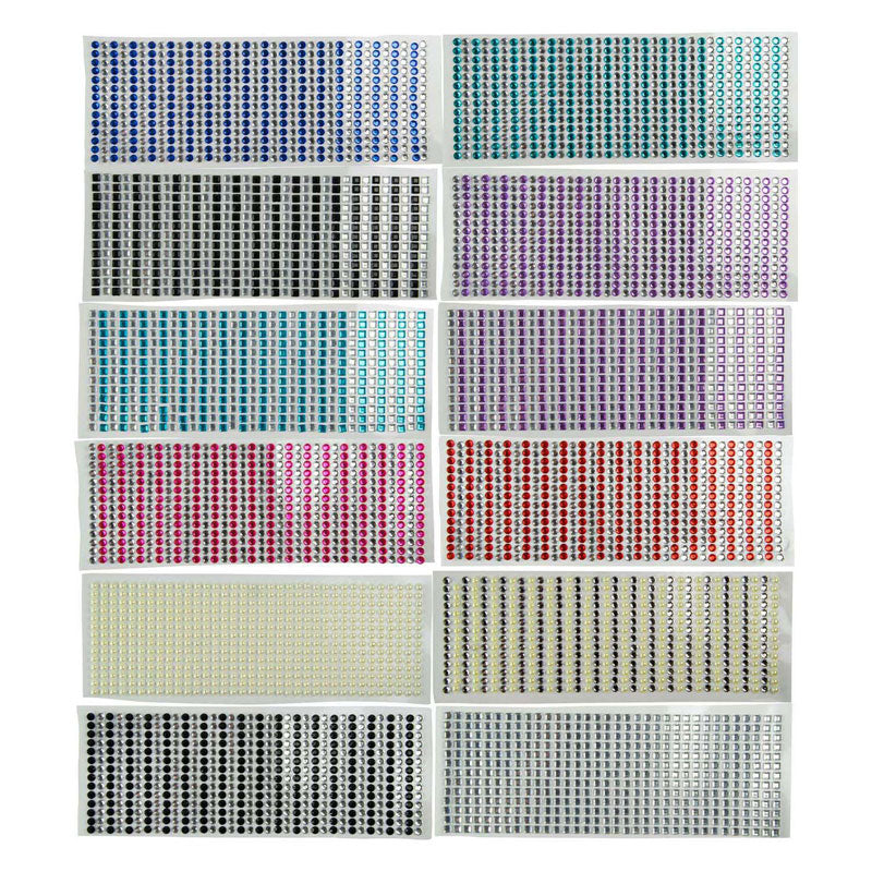 Sticker sheet diamonds