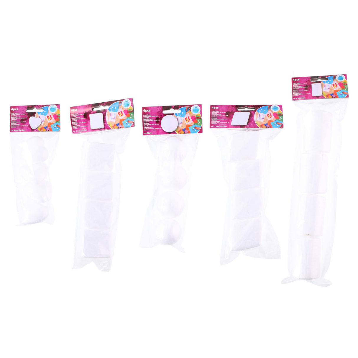 Craft foam figures, 20st.