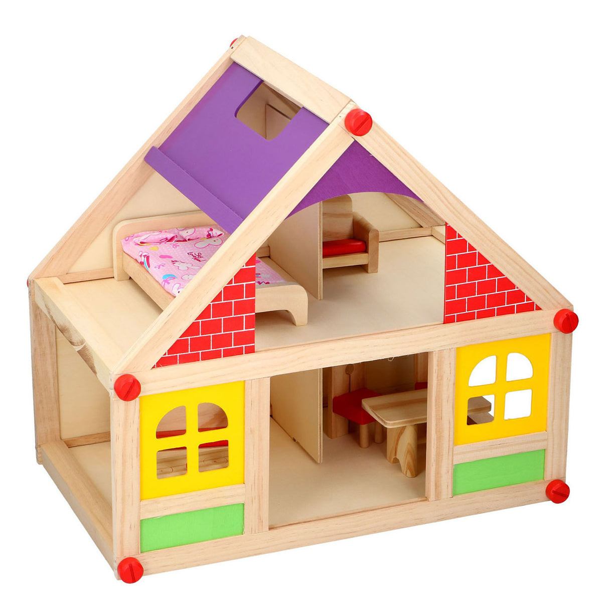 House per bambole in legno, 11dlg.