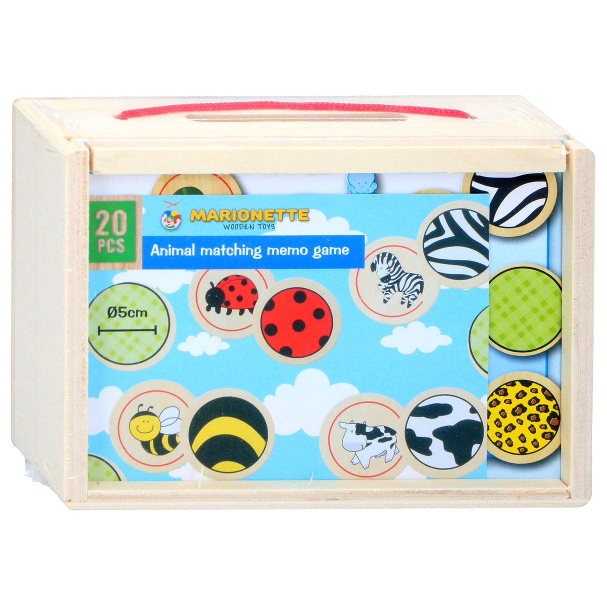 Memo playing animals wood, 20dlg.