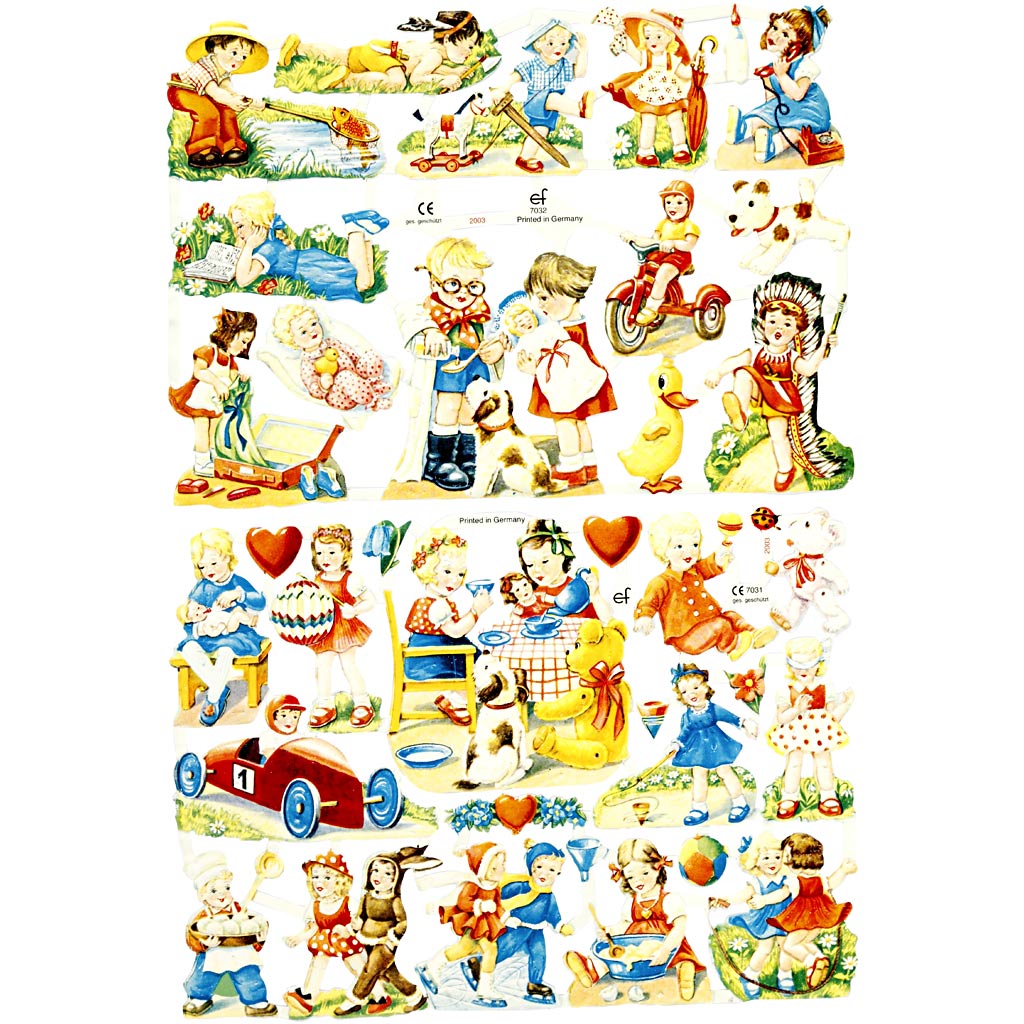 Creativ company vintage pictures, children, sheet 16.5x23.5 cm, 2 sheets 1 box