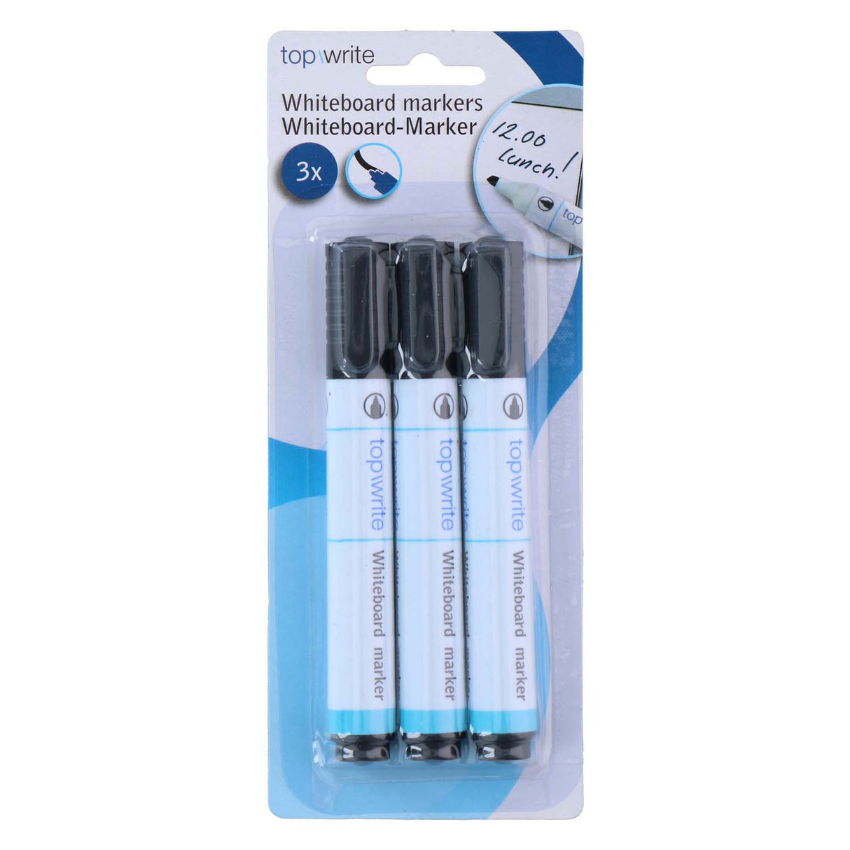 Whiteboard marker black, 3 pcs.