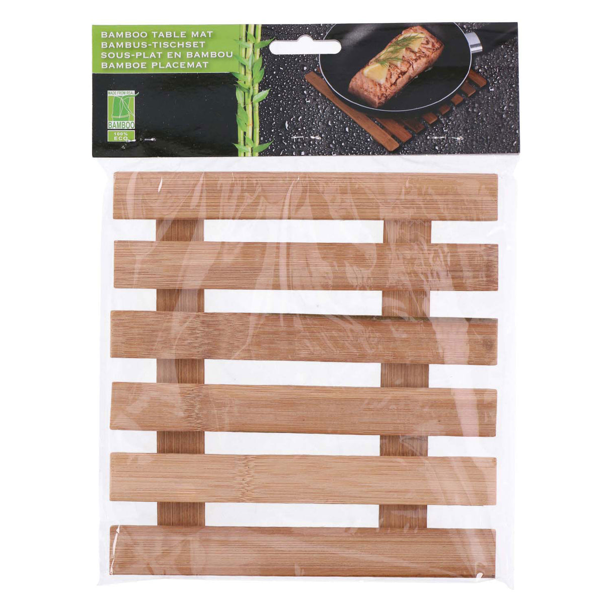 Eco-import bamboo pan coaster 17.5 x 18 cm