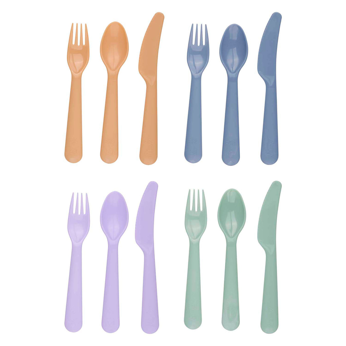 Pic colored cutlery set, 12 pieces,