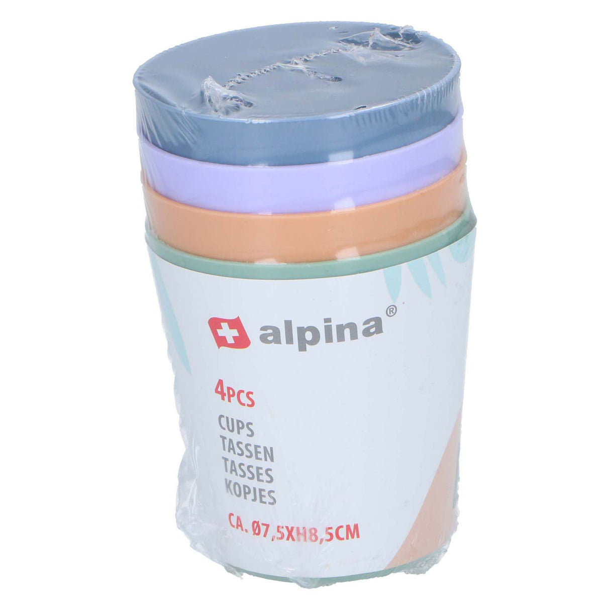 Colored cups, 4 pcs.