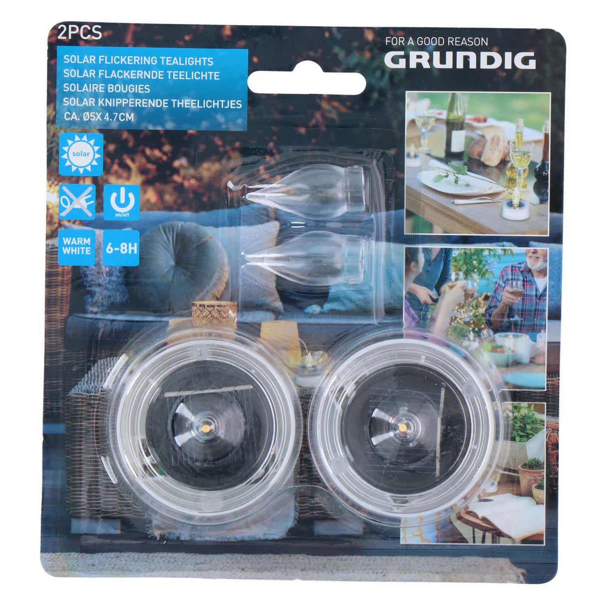 Solar tealights, 2pc.