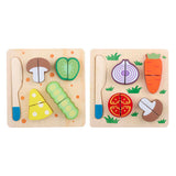 Fából vágó puzzle zöldségek, 9 db.
