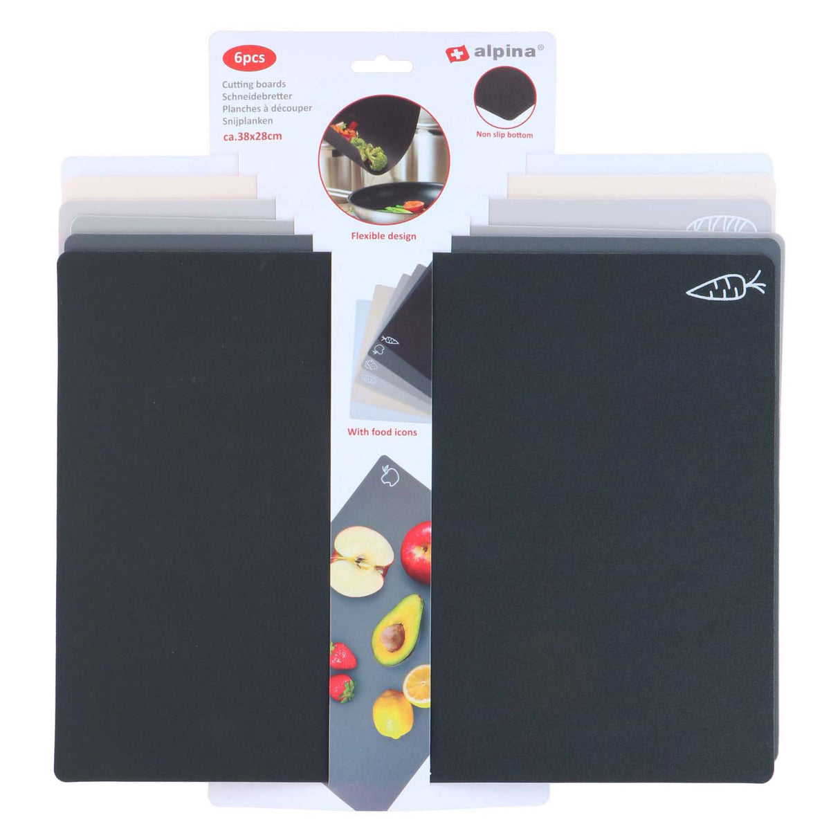 No brand cutting boards foldable 6 pieces | 2 pcs