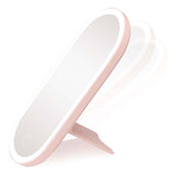 Travel beauty case with LED mirror