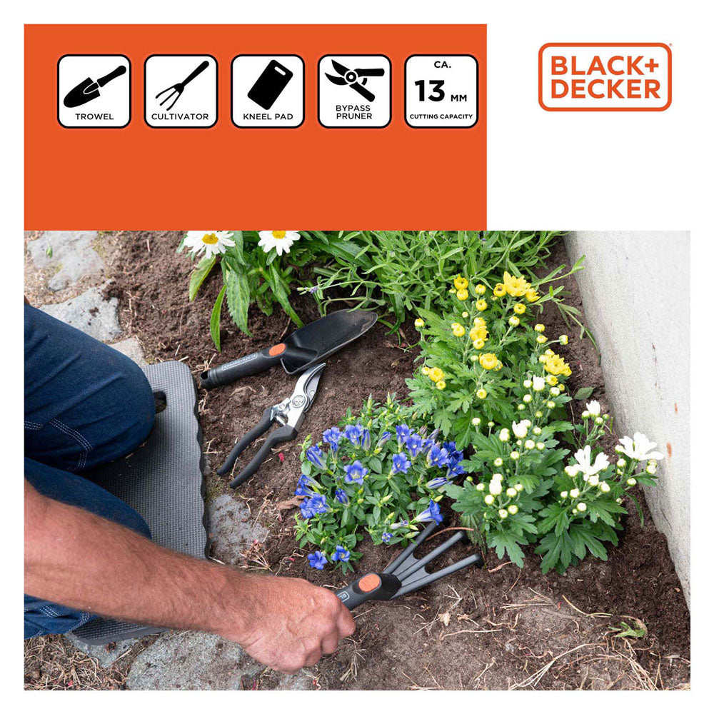 Black Decker Garden Set 4 -Biece Black and Decker