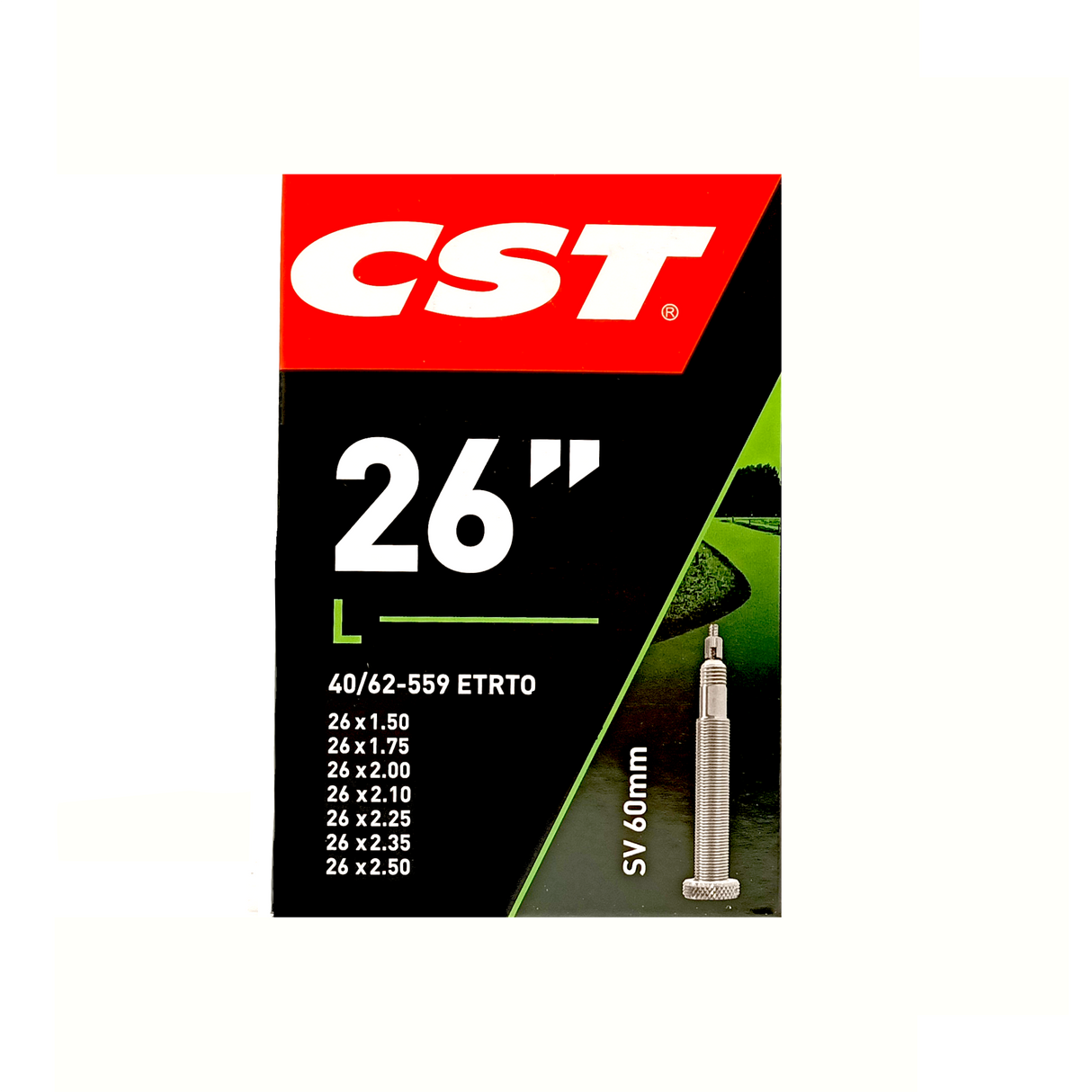 CST Binnenband 26x1.75-1.90-2.30 ETRO 47 62-559, Ventil: Presta French 60mm