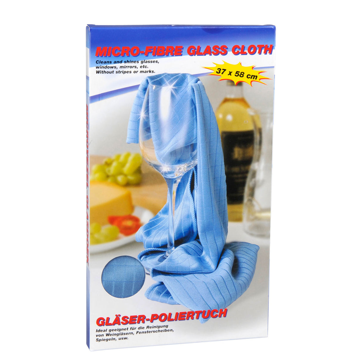 Glass cleaning cloth microfiber 40 x 50 cm