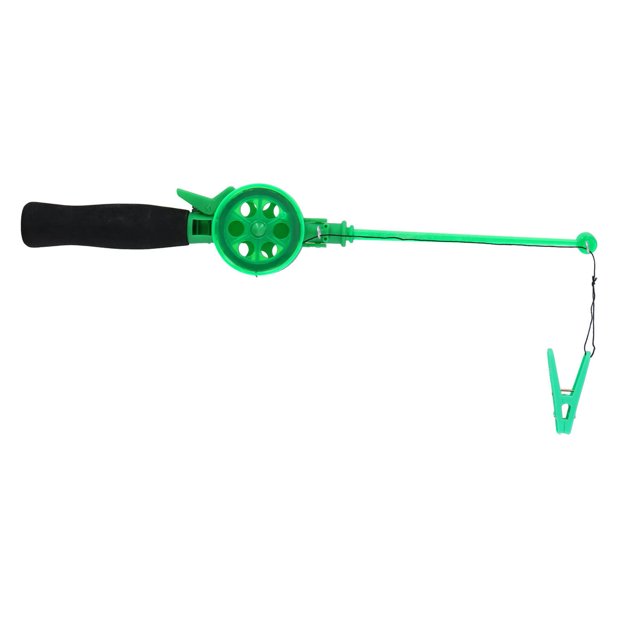 Varilla de cangrejo de plástico verde, 34 cm