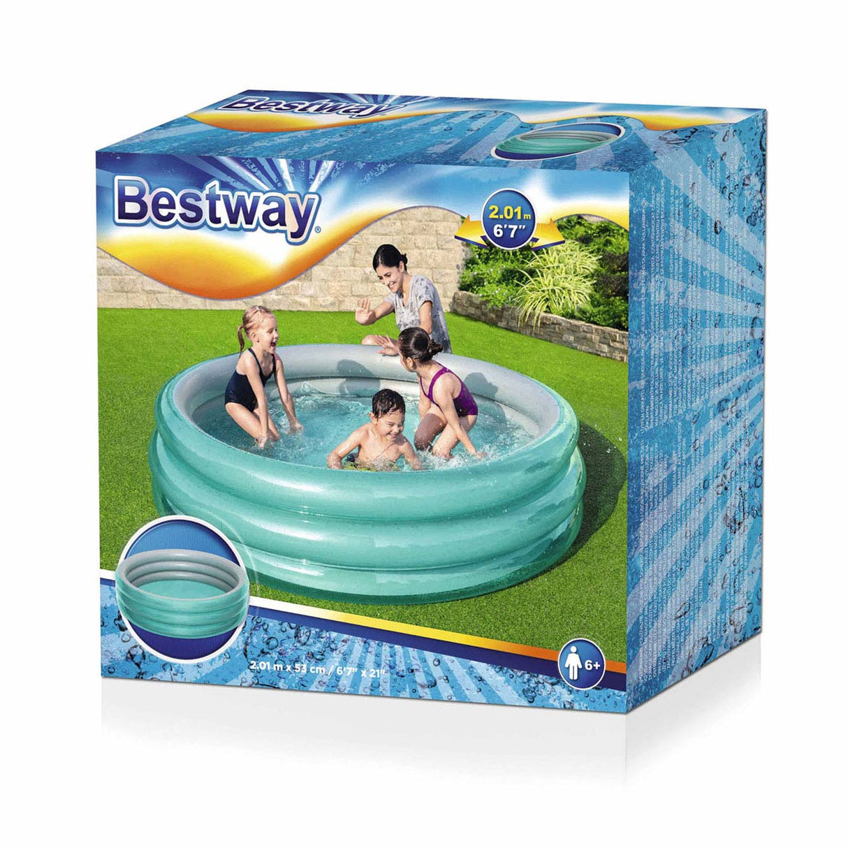 Beschte Kanner Pool ronderëm grouss metallesch, 201cm