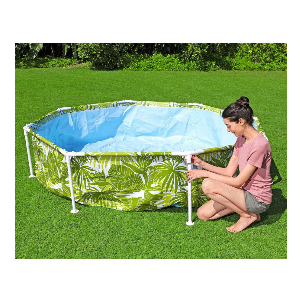 Bestway my first frame zwembad splash-in-shade play rond met uv zonnescherm, 244cm
