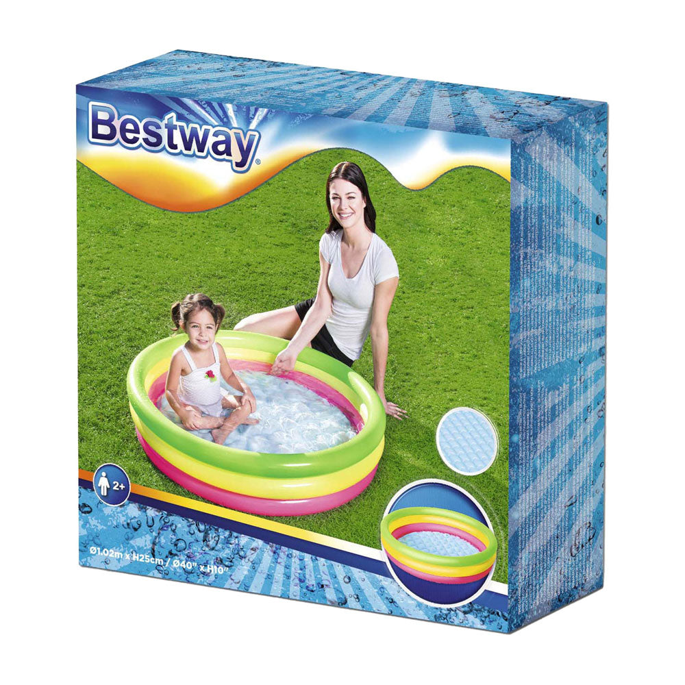 Bestway børns pool runde farver, 102 cm
