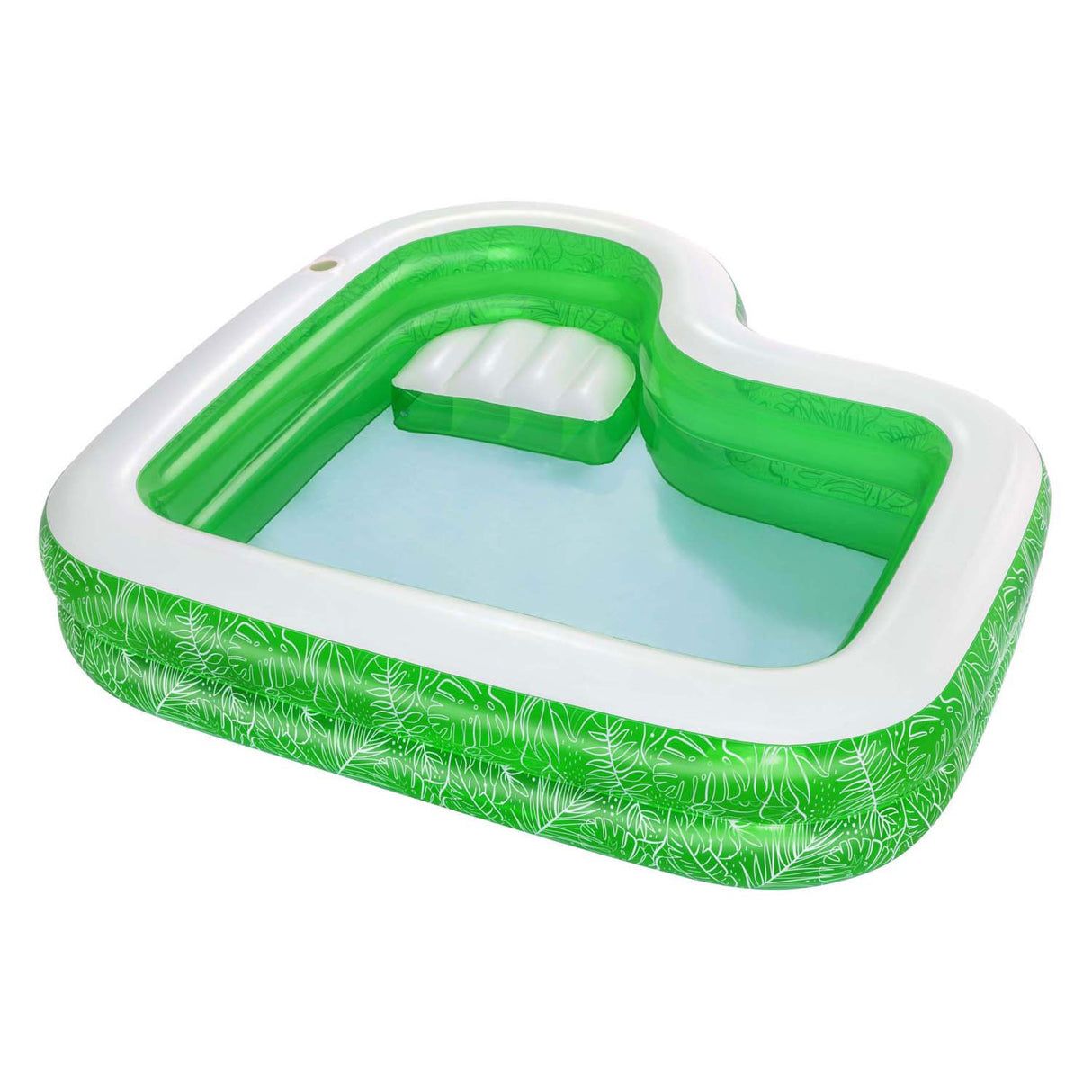 Bestway Family Pool Rectangle Tropical Paradise med säte, 231 cm