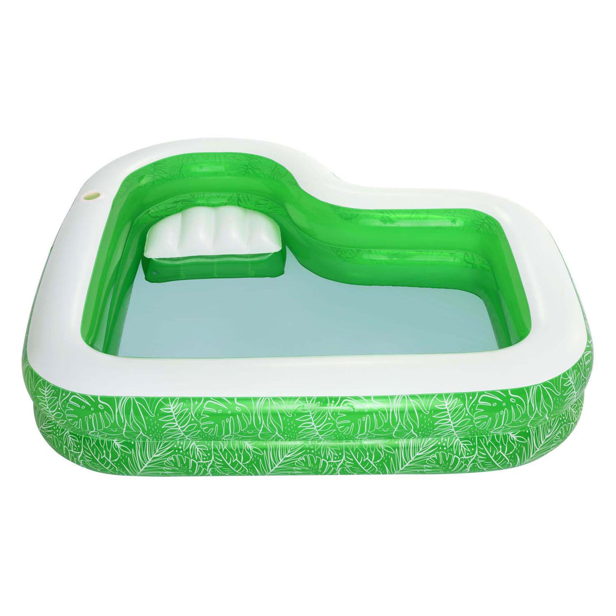Bestway Family Pool Rectangle Tropical Paradise med säte, 231 cm