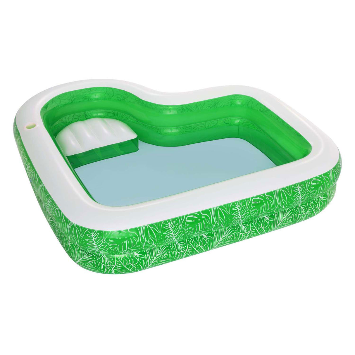 Bestway Family Pool Rectangle Tropical Paradise med säte, 231 cm
