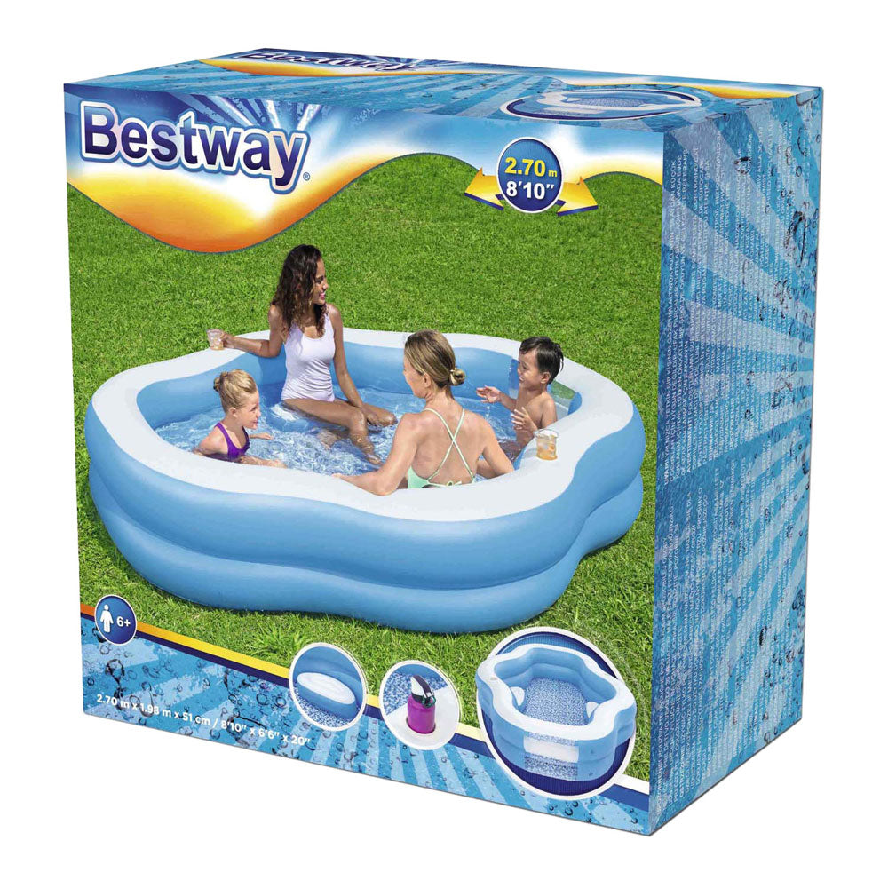 Bestway bazen Splashview 270x198x51 cm modra in bela