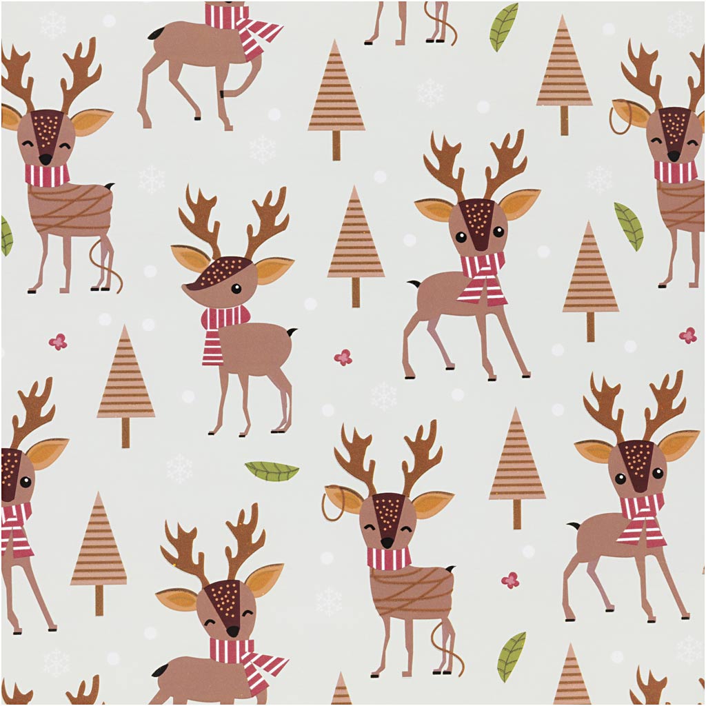 Creativ company inpakpapier, bambi, b: 50 cm, 80 gr, ice blue, 5 m 1 rol