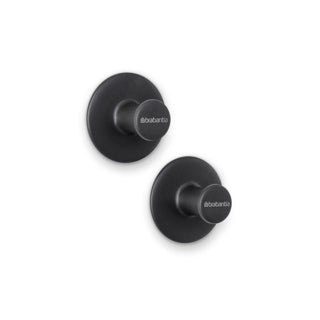 Brabantia Renew towel hooks, set of 2 - Dark Gray