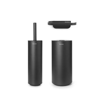 Accesorios para el baño de mentalidad de Brabantia, conjunto de 3 grises infinitos minerales