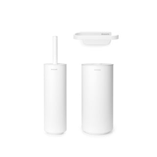 Brabantia mindset toilet accessories, set of 3 mineral fresh white