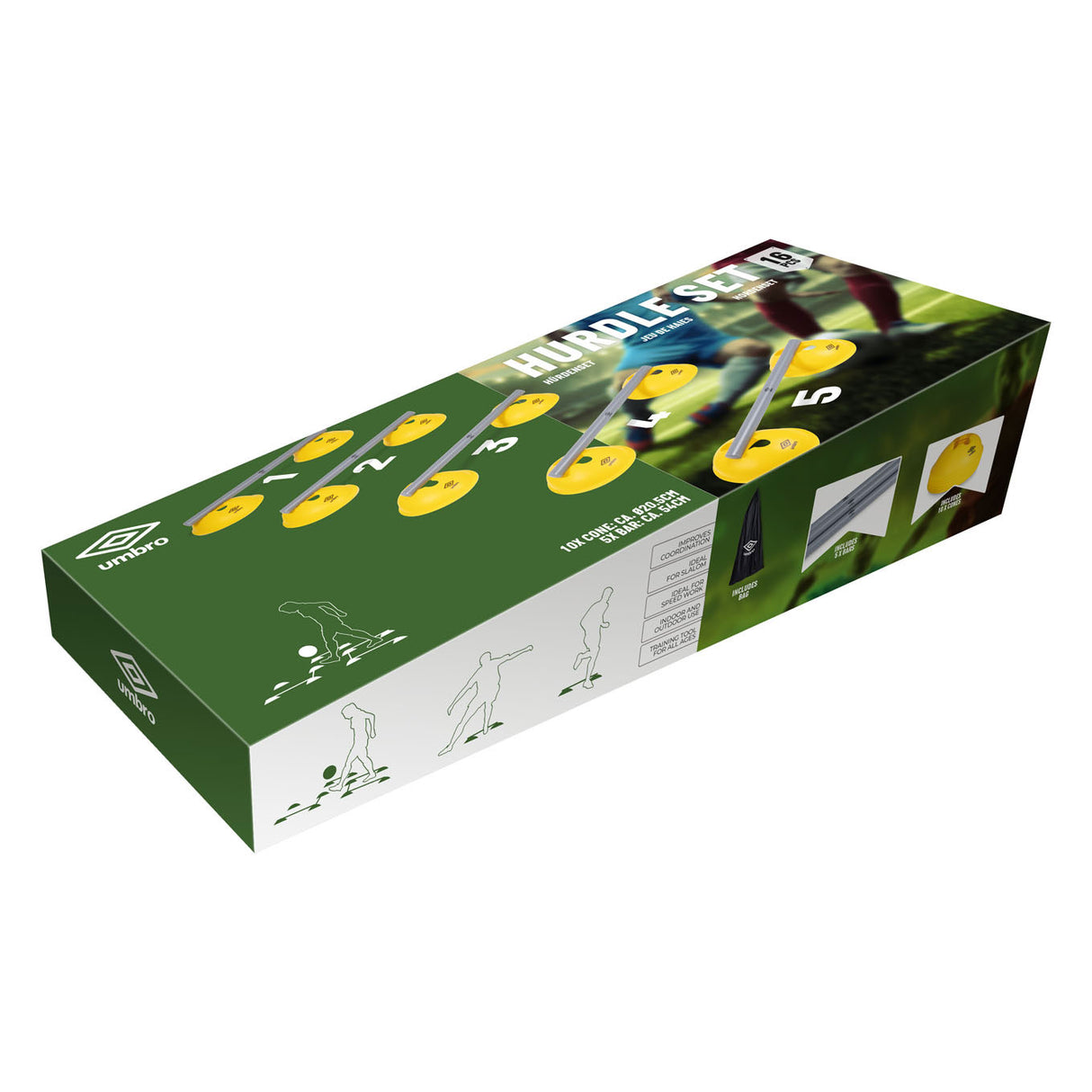 Umbro hurdle set, 15 pcs.