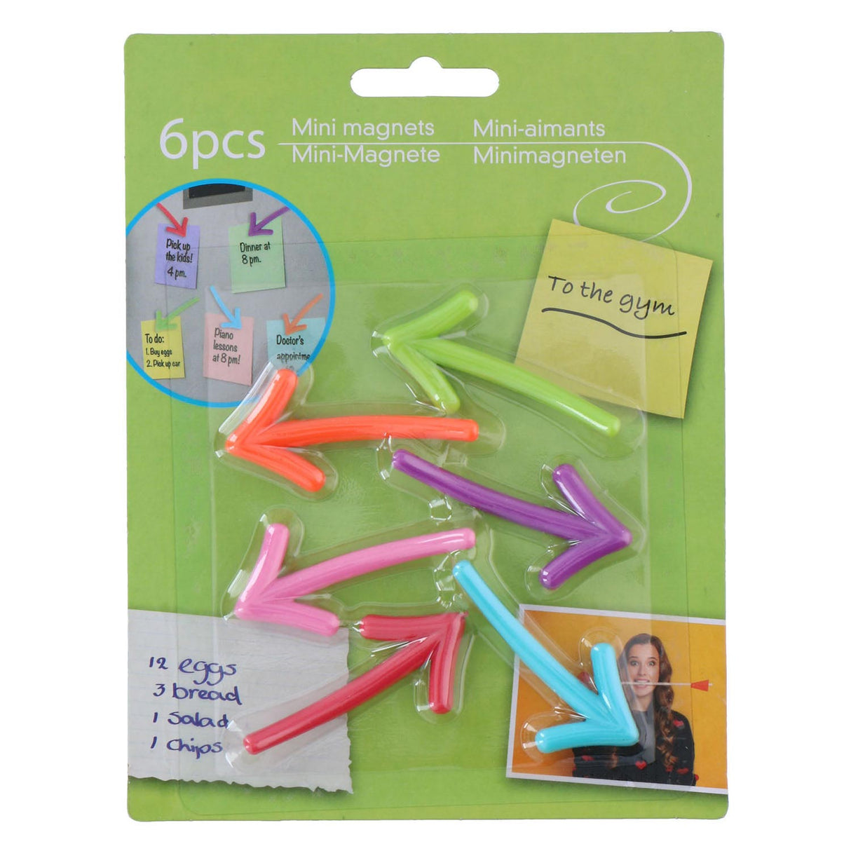 Memo Mini Magnet Arrow, 6st.