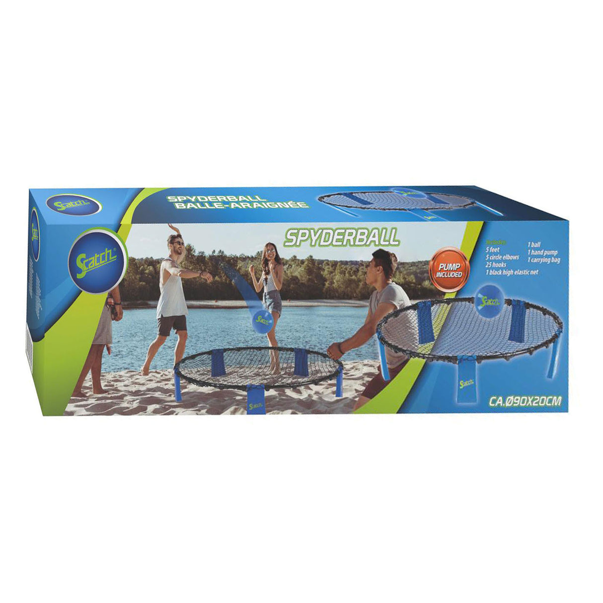 Scatch catching and throwing game spyderball