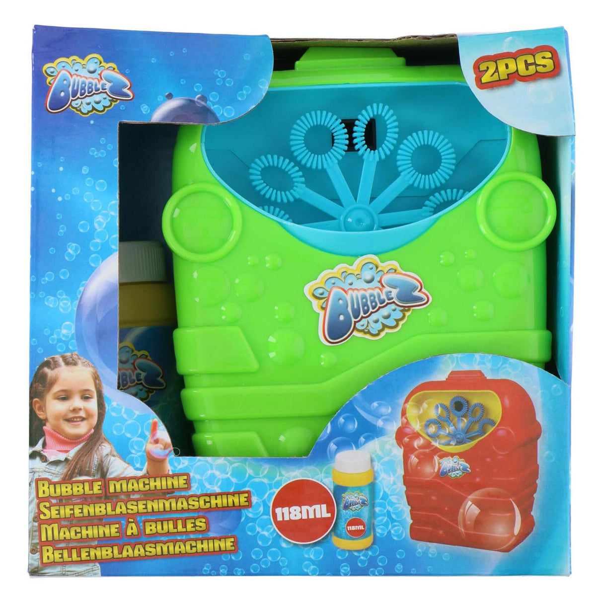 Bubble blosen Maschinn Faarf