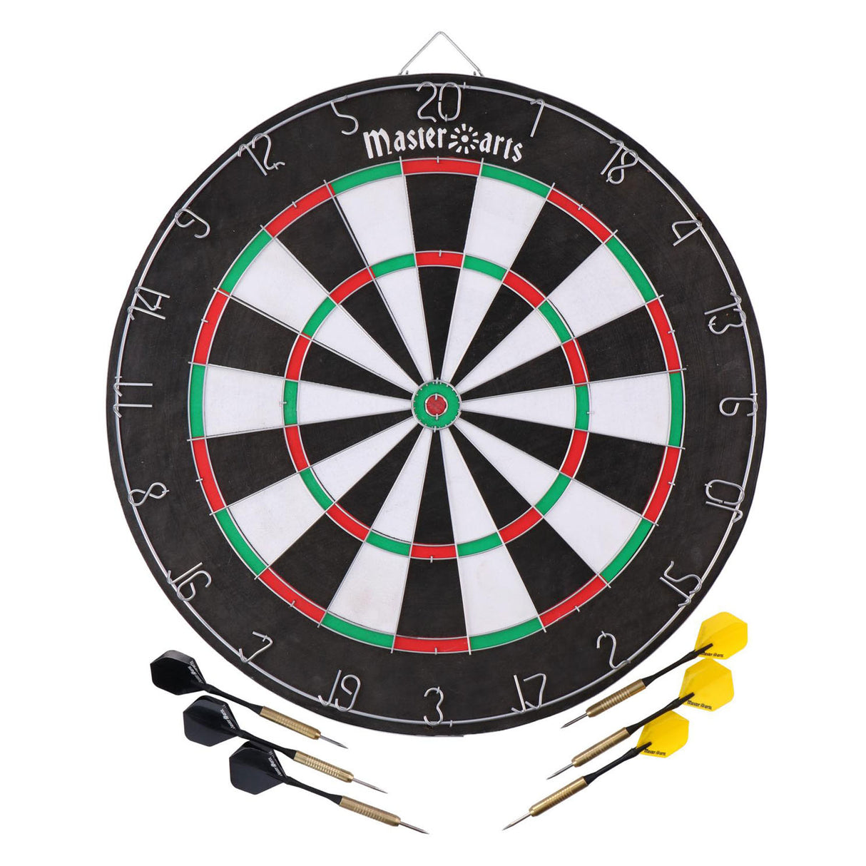 Master darts dartboard with arrows