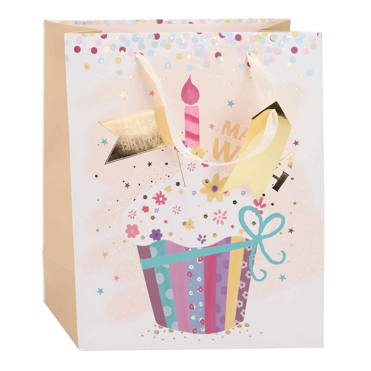 Aniversário da bolsa de presente, 36 cm